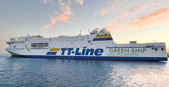 Ferry at sea