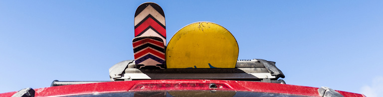 Z TT-Line na narty i snowboard z własnym sprzętem: pakowanie auta i przewóz ekwipunku.