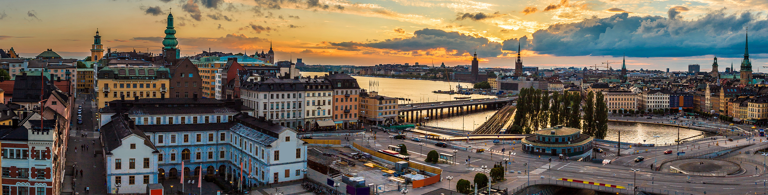 Stralsund bei Sonnenuntergang