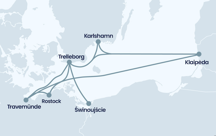 TT-Line Routennetzwerk