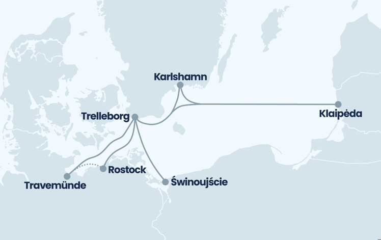 TT-Line Routennetzwerk