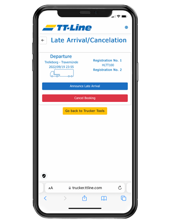 Announce late arrival or cancel your booking