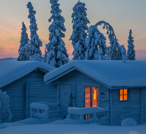 Schwedenhütten im Winter