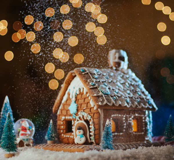 Lebkuchenhaus zur schwedischen Weihnacht
