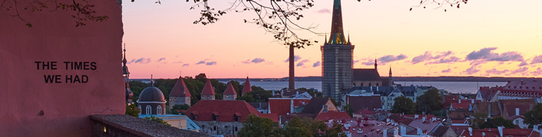 Sunset in Tallinn Estonia