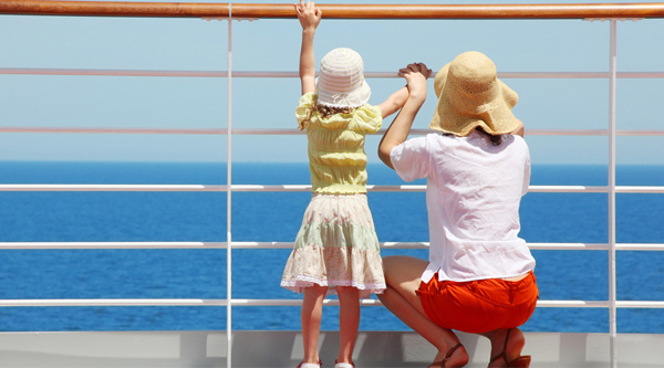 Child with parent on board