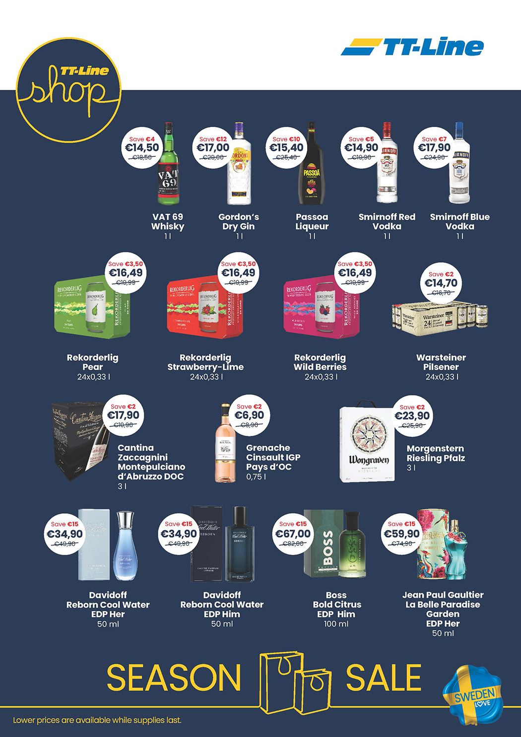 Sommarerbjudanden i TT-Line boardshop - andra sidan